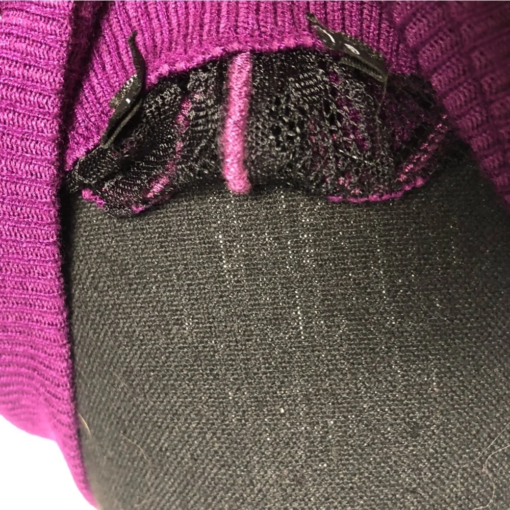 VENUS Purple and Black Lace Mini Sweater Dress NWOT